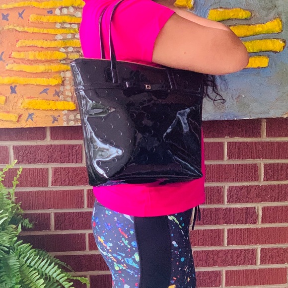 Kate Spade Small Black Patent Leather Tote